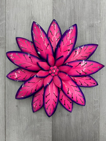 SALE - Lotus Flower Hot Pink 3D Metal Wall Art 35cm