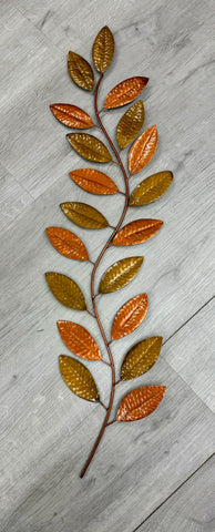 Copper & Bronze Leaf Metal Wall Art 85cm