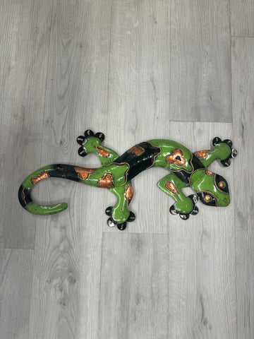 Ghecko Lizard Green Metal Wall Art 62cm