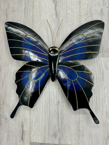 Butterfly Multicoloured Large Metal Wall Art 41cm