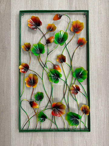 SALE - Nasturtium 3D Framed Metal Wall Art 50cm