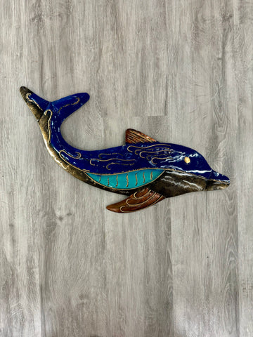 Dolphin Large Metal Wall Art 98cm