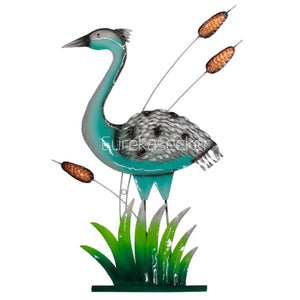Aqua Crane/ Heron Waterbird Metal Wall Art 66cm